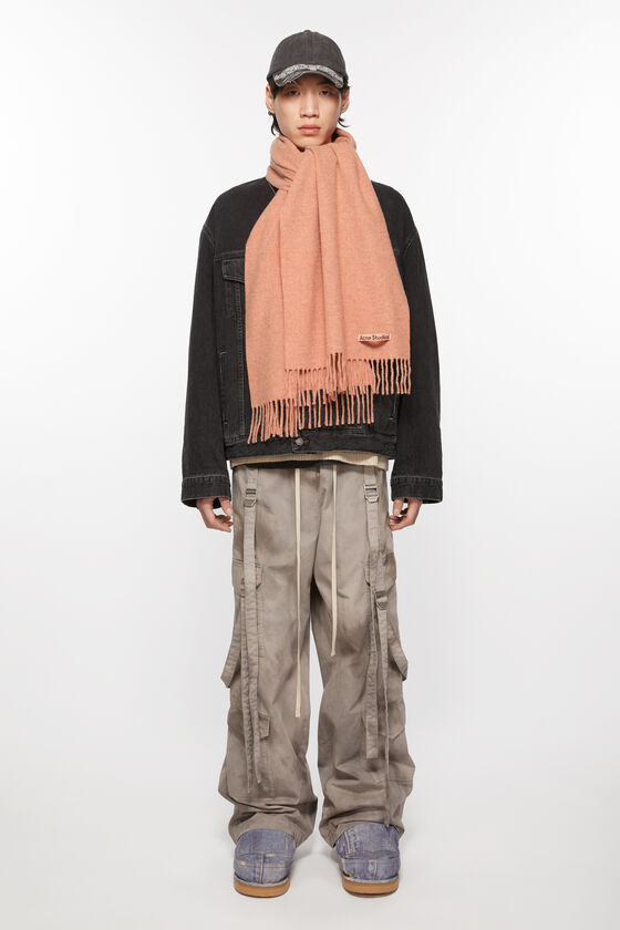 (image for) Clear Fringe wool scarf – Narrow